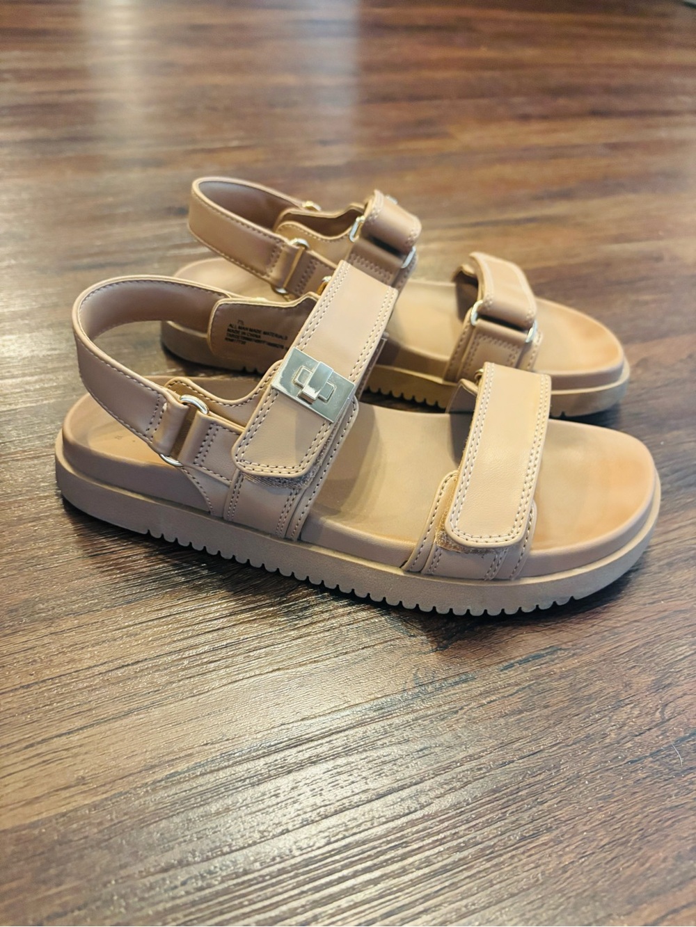 A New Day Women’s Nude Adjustable Sport Sandals Size 7.5